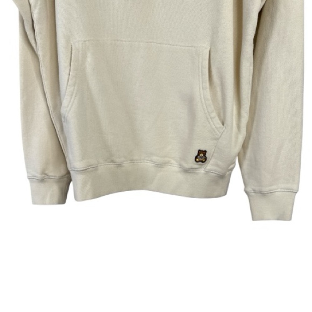 Teddy Fresh Cream Pullover Hoodie Chenille Varsity Letters NWT Size Small - Picture 5 of 11
